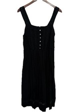 LOFT Clip Lace Button Square Neck Midi Dress - Lined Dress Size 8P