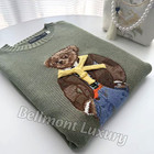 Bid POLO RALPH LAUREN Polo Bear Crewneck Knit Sweater Olive Green Medium NWT — photo 6