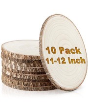 Set of 10 11-12 Inches Large Wood Slices, Wood Centerpieces for Tables, Woo...