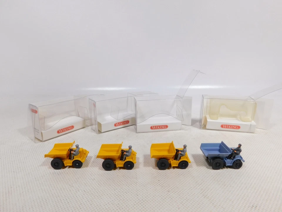 Wiking 1:87 H0 4X Auto-Schütter Figura 0868 04 20 868 01 20 Mint+Box #EG883-0,5 - Immagine 2 di 4