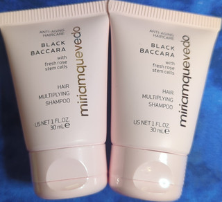 2 x Miriam Queedo Anti Aging Black Baccara Hair Multiplying Shampoo 1 oz each