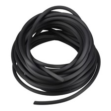 Solid Rubber Cord Tubing 19.7ft 4mm Dia Matte Black Rubber Tube for DIY Craft