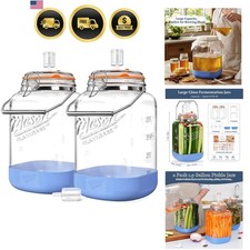 1.5 Gallon Fermentation Jar, Pickling Jars for Sourdough Starter 3 Airlock,...