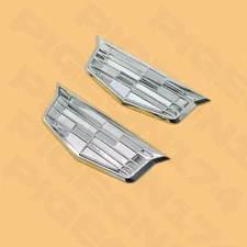 2PCS  Silver Emblem Car Badge Decal Sticker For CTS SRX STS ATS XLR SLS CT6