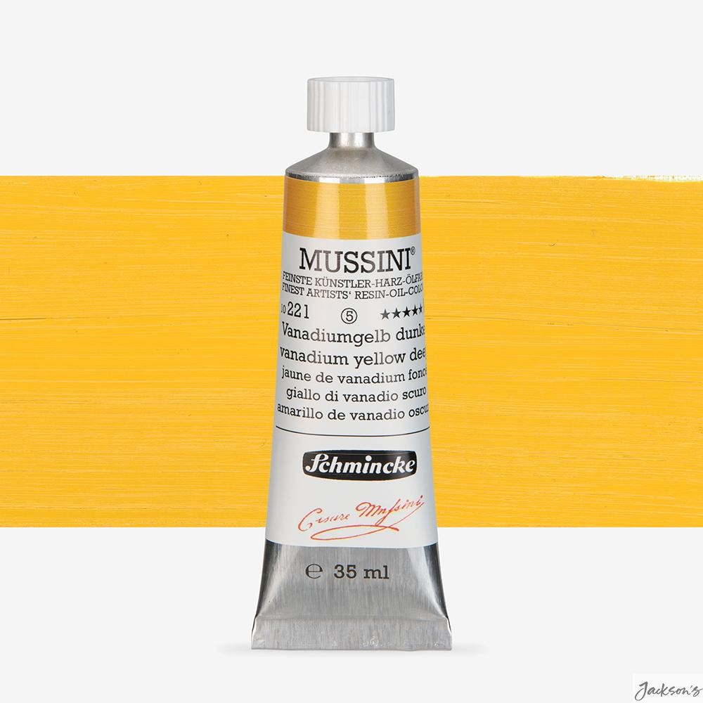 Schmincke Mussini Oil Paint Natural Resin 35ml Vanadium Yellow Deep