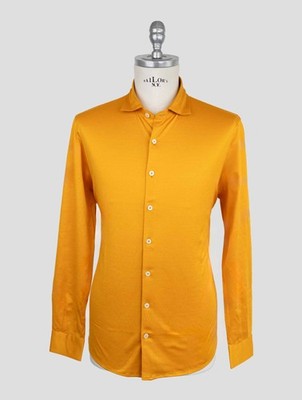 NEW GRAN SASSO ORANGE COTTON SHIRT US 44 - EU 54 G4S12