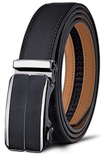 Men's Belt,Slide Ratchet Belt For Gift Men 38"-44"Waist Adjustable Black1