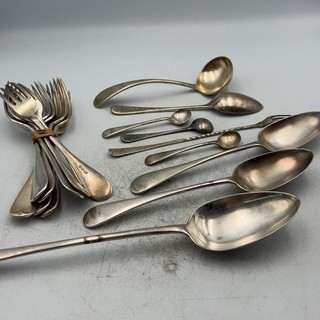 Mixed Lot Mappin Brothers Silver Plate Cutlery Spoons Forks Ladle