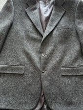 Vintage Mens 44R Gray Wool Blazer Sport Coat Wm H Leishman Canada