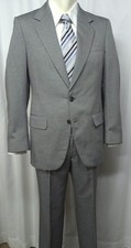 The MENS STORE Sears Vintage 80s Suit 38 Gray Herringbone