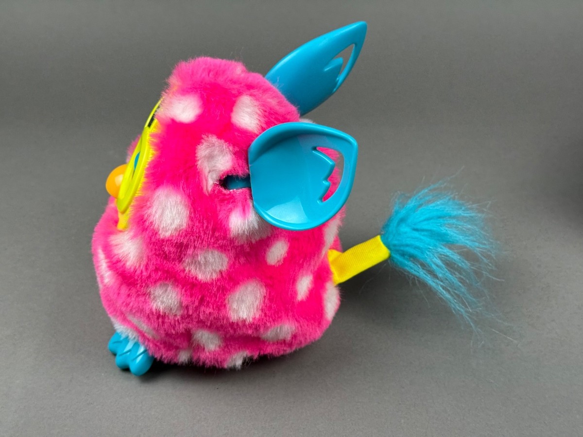 ファービー ブーム Furby Boom! タカラトミー リズモ 動作確認済み 2012 Furby Boom Pink White Polka Dots Blue Ears Tested & Works