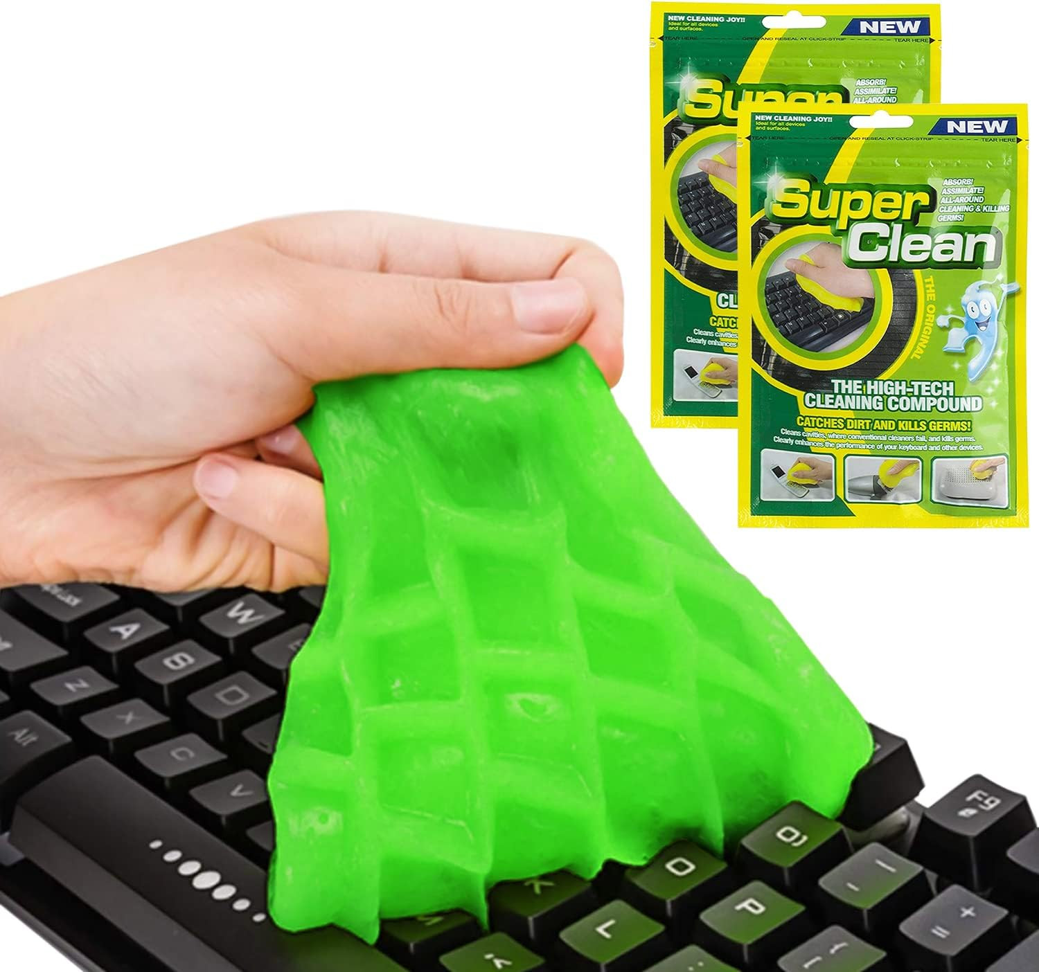 Keyboard Cleaner, (2 Pack) Dust Cleaning Gel Putty Slime, Dirt Remover Kit for P
