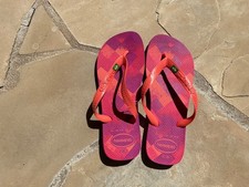 Havaianas Brazil Fresh Rosa Gum Flip Flops Size 7/8 W 6/7 M