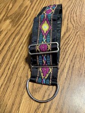 Martingale Dog Collar 2 Wide, 13-17 Neck Purple Aqua Southwest Indigenous