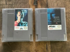 NES 2 Game Lot -Terminator 2 T2 and Total Recall (w/ Manual) Nintendo, Authentic