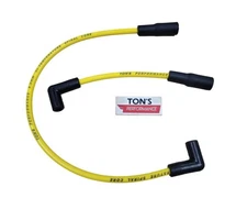 Ton's 00-17 8mm Yellow SPARK PLUG WIRES HARLEY SOFTAIL DYNA FX FXD