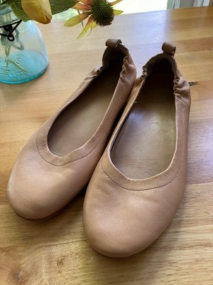 EUC FITFLOP NATURAL LEATHER ALLEGRO BALLET FLATS SIZE 7 WORN ONCE