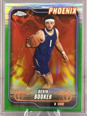 2024-25 Topps Chrome #164 Devin Booker Green Refractor #/99