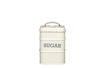 Zuckerdose LIVING NOSTALGIA creme weiß H. 17cm 1300ml Stahl Metall KitchenCraft