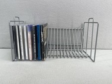 Metal Wire 20 CD Rack Stand Holder Organizer Organizer Desk Tabletop Silver Grey