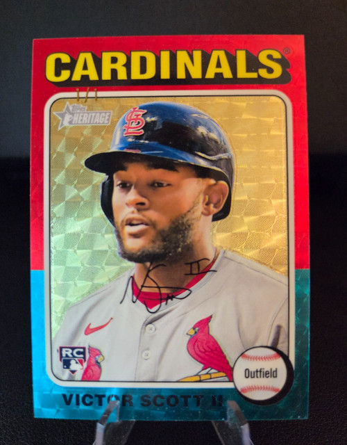 Victor Scott II 2024 Topps Heritage #667 Rookie RC Superfractor 1/1