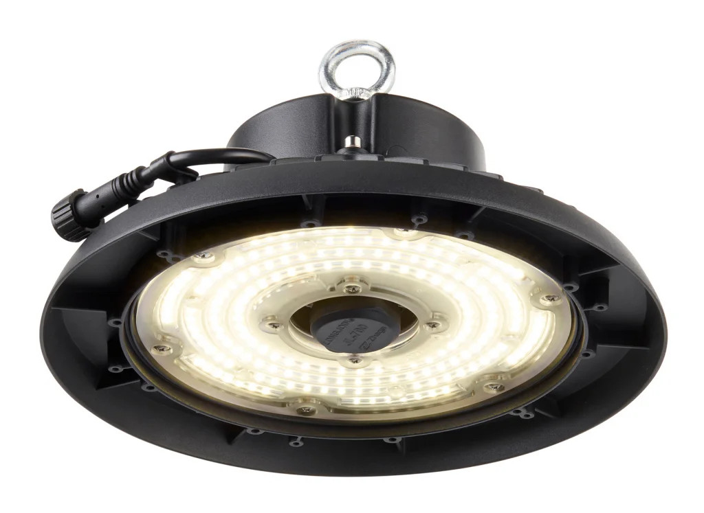 High Bay Light Black Helios Highbay LED Matt 100w 4000K Cool White IP65 Saxby
