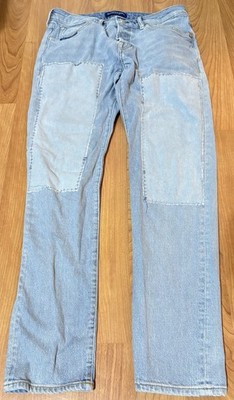 Scotch Soda Ralston Patchwork Buttonfly Light Wash Men s Jeans 32 X 32