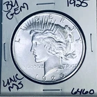 1925 P BU GEM PEACE SILVER DOLLAR UNC MS+++ U.S. MINT RARE COIN 6460