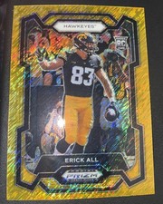 2024 Panini Prizm Draft Picks - Erick All #171 Gold Shimmer Prizm (RC) /15