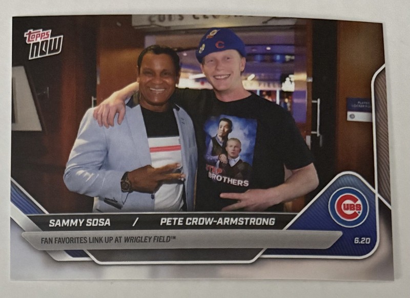 2025 Topps Now 324 Pete Crow-Armstrong & Sammy Sosa Fan Faves Step Brothers