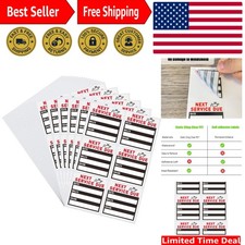 Professional 150pcs Oil Change Reminder Stickers - 2" x 2" Static Cling for Cars