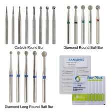 Wave Dental Carbide Bur Round Diamond Bur Long Round Ball Surgical High Speed FG