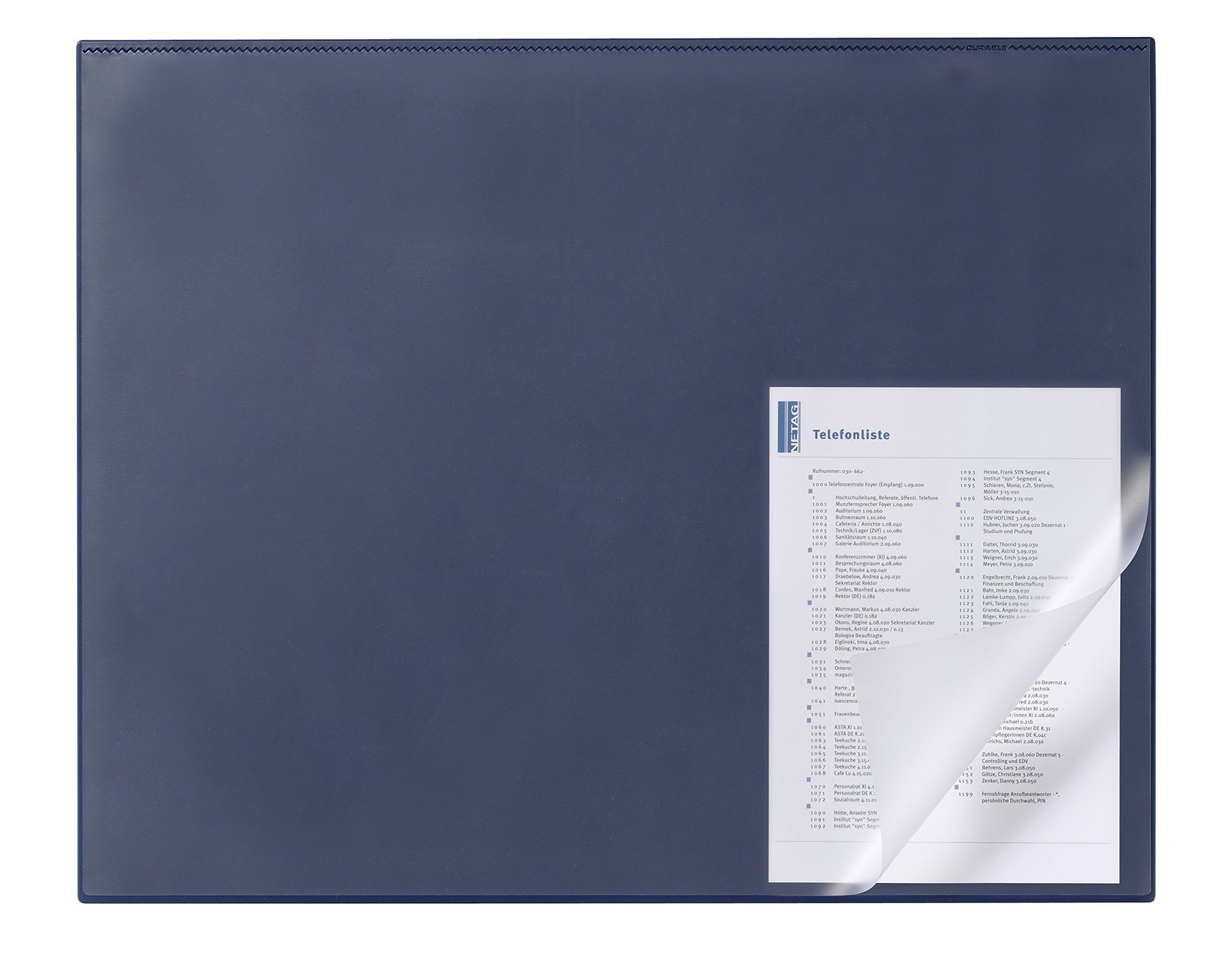 Durable Desk Mat with Edge Protector in Dark Blue   65 x 50 cm   Pack of 1   Inc