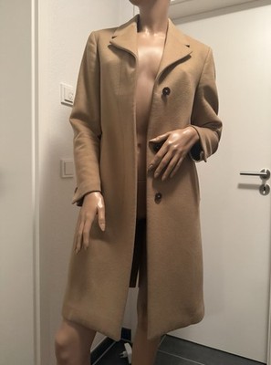 JIL SANDER Mantel Klassisch Gr. 34 Camel 100% Original