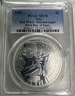 2018 Niue $2 DISNEY Star Wars STORMTROOPER 1 Oz Silver  PCGS MS70 FDOI — photo 1