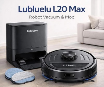 Lubluelu L20Max Saug-/Wischroboter, schwarz, brandneu, werkseitig versiegelter Karton 