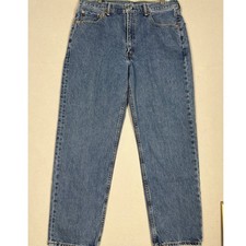 Levis 550 Jeans Mens 36X32 Blue Relaxed Fit Tapered Leg Red Tab 5-Pocket Denim