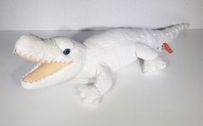 Wild Republic Realistic Albino White Alligator Blue Eyes Plush Stuffed Toy 24"