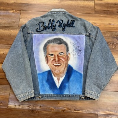 Vintage  97 Bobby Rydell Airbush Custom Jean Denim Jacket 