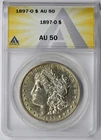 1897-O Morgan Dollar $1 AU 50 ANACS