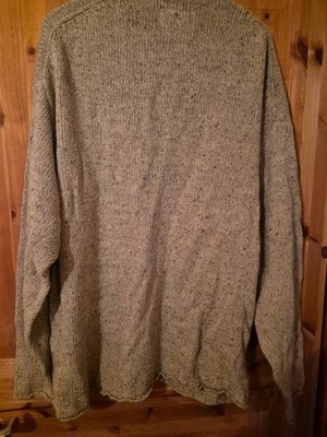 Esprit Herren Strickjacke Grobstrick Beige XL Langarm V-Ausschnitt Knopfleiste