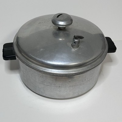 Vintage Massillon Aluminum Pressure Pan Pot USA 1940s Missing Lock Ring Parts