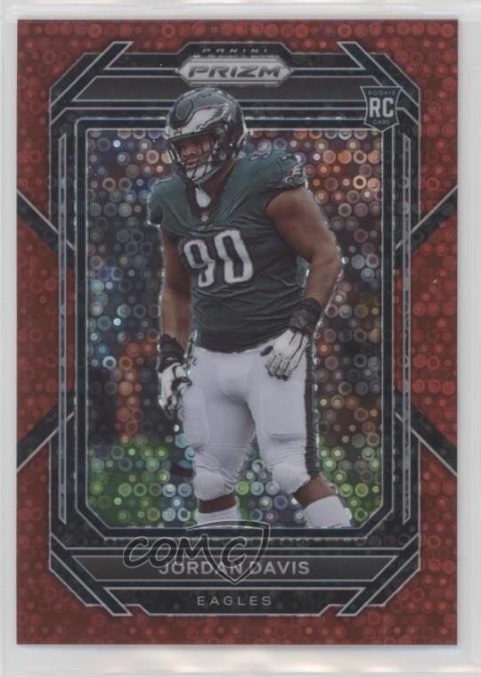 2022 Panini Prizm Rookies No Huddle Red 22/50 Jordan Davis #371 Rookie RC 1o1x