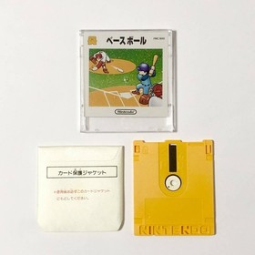 Nintendo Famicom Disk System Baseball + Ice Climber Game Disk Cards With Cases