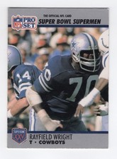 NFL Super Bowl Supermen 1990 Rayfield Wright Cowboys