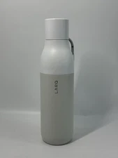 LARQ Filtered Flip Top Water Bottle 25oz, Granite White with Carabiner