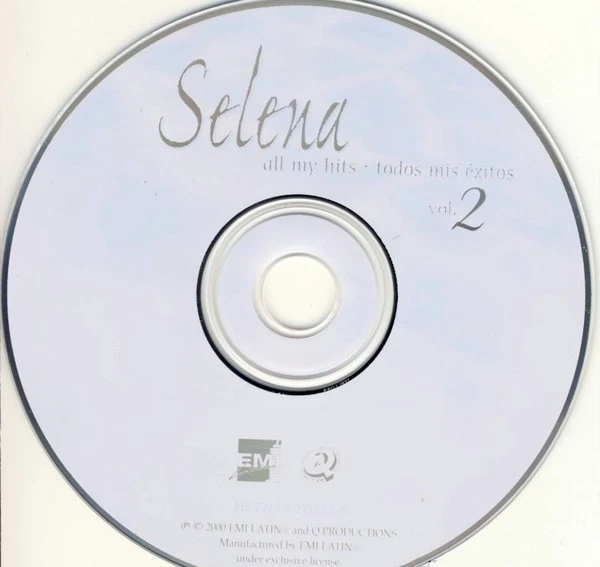 Selena – All My Hits • Todos Mis Exitos Vol. 2 (CD, 2000) NO PENDANT Foto 4 de 4