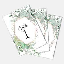 26 Pieces Wedding Table Numbers Cards 1-25 with Head Table Numbers - Eucalyptus