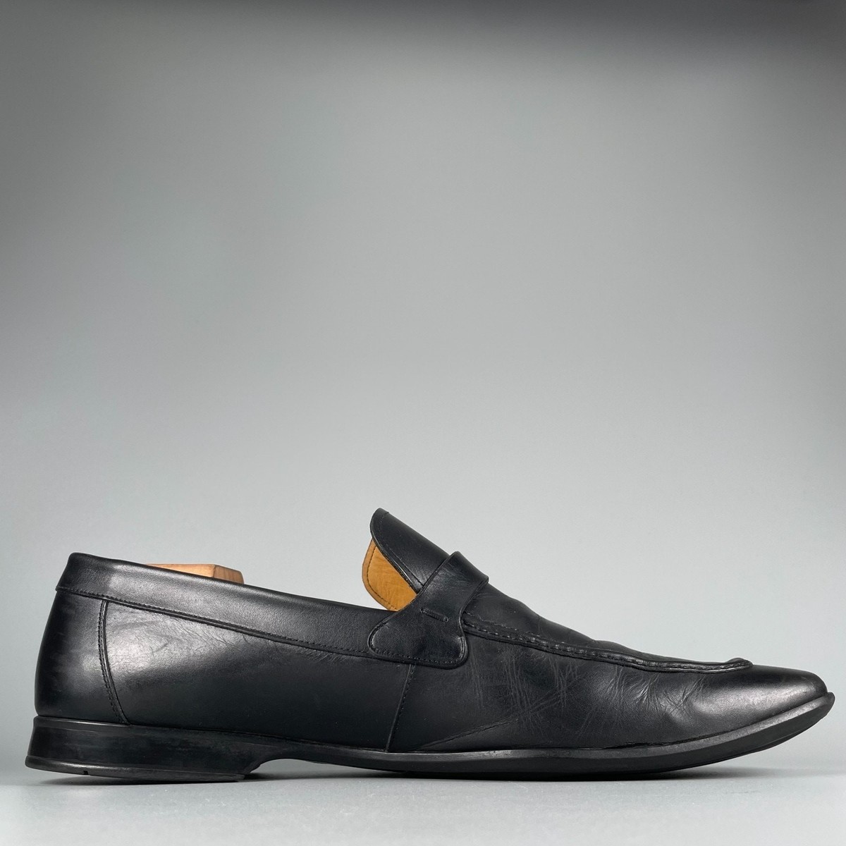 Magnanni Lino Strap Silver Black Leather Men’s Slip On Dress Shoes Size 8.5 M Magnanni Men main image 4