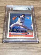 Sid Fernandez 1984 Donruss Beckett BAS Signed Autograph Card Auto Rookie #44. rookie card picture